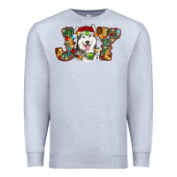 Heather Grey husky christmas joy Premium Sweatshirt - RanaPortraitStore