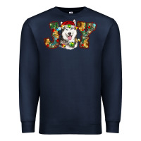 Navy husky christmas joy Premium Sweatshirt - RanaPortraitStore