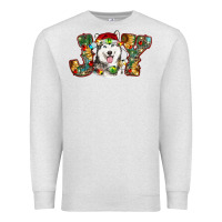Oatmeal Heather husky christmas joy Premium Sweatshirt - RanaPortraitStore