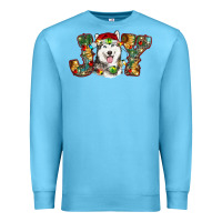 Ocean Blue husky christmas joy Premium Sweatshirt - RanaPortraitStore