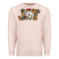 Pale Pink husky christmas joy Premium Sweatshirt - RanaPortraitStore
