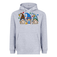 Heather Grey lacrosse gnomes Heavyweight Hoodie - Zillion Design Studio