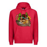 Cardinal cowboy cactus  sunflowers whiskey Premium Hoodie - AdoDesignShop