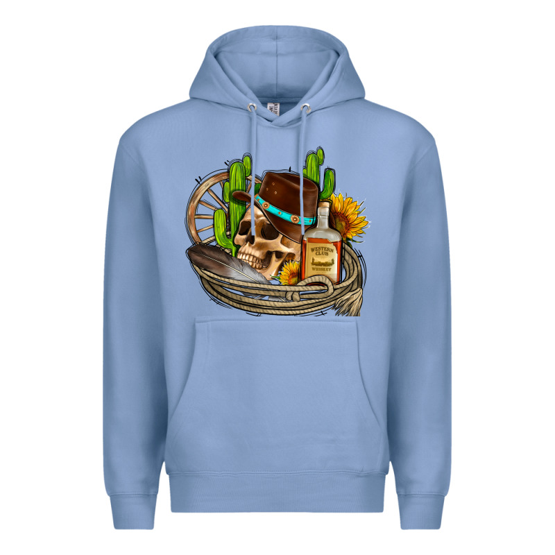 Cowboy Cactus  Sunflowers Whiskey Premium Hoodie by AdoDesignShop | Teevron