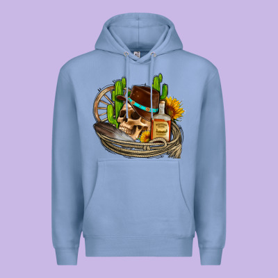 Cowboy Cactus  Sunflowers Whiskey Premium Hoodie Designed By Adodesignshop