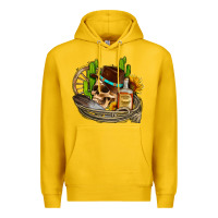 Lemon cowboy cactus  sunflowers whiskey Premium Hoodie - AdoDesignShop