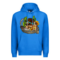 True Royal cowboy cactus  sunflowers whiskey Premium Hoodie - AdoDesignShop
