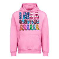 Fuchsia Pink i am a survivor with all cancer ribbons Urban Hoodie - AdoDesignShop