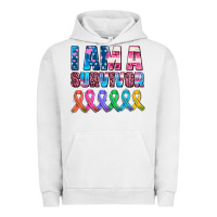 Pigment Lunar Rock i am a survivor with all cancer ribbons Urban Hoodie - AdoDesignShop