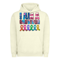 Pigment Pistachio i am a survivor with all cancer ribbons Urban Hoodie - AdoDesignShop