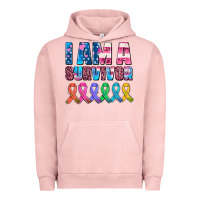 Pigment Salmon i am a survivor with all cancer ribbons Urban Hoodie - AdoDesignShop