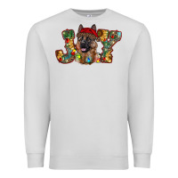 Dove Grey german shepherd christmas joy Premium Sweatshirt - RanaPortraitStore