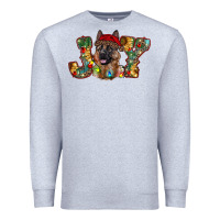 Heather Grey german shepherd christmas joy Premium Sweatshirt - RanaPortraitStore