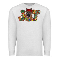 Oatmeal Heather german shepherd christmas joy Premium Sweatshirt - RanaPortraitStore
