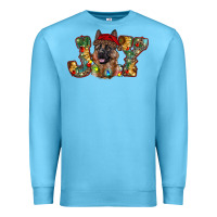 Ocean Blue german shepherd christmas joy Premium Sweatshirt - RanaPortraitStore