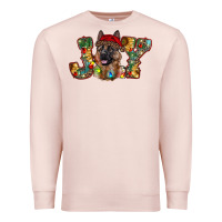 Pale Pink german shepherd christmas joy Premium Sweatshirt - RanaPortraitStore