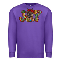 Purple german shepherd christmas joy Premium Sweatshirt - RanaPortraitStore