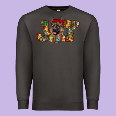 German Shepherd Christmas Joy Premium Sweatshirt Designed By Ranaportraitstore