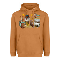 Meerkat coffee cups horses Heavyweight Hoodie - texasbilliewilder