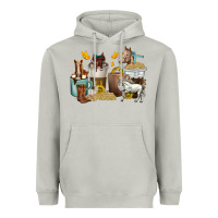 Moon Dust coffee cups horses Heavyweight Hoodie - texasbilliewilder