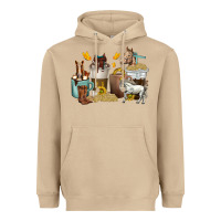 Mushroom coffee cups horses Heavyweight Hoodie - texasbilliewilder