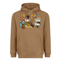 Toasted Coconut coffee cups horses Heavyweight Hoodie - texasbilliewilder