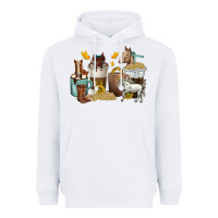 White coffee cups horses Heavyweight Hoodie - texasbilliewilder
