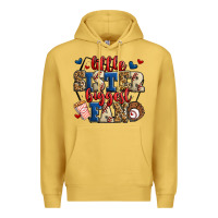 Antique Gold little sister biggest fan baseball Premium Hoodie - Jasminsmagicworld
