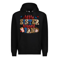 Black little sister biggest fan baseball Premium Hoodie - Jasminsmagicworld