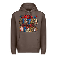Coffee little sister biggest fan baseball Premium Hoodie - Jasminsmagicworld
