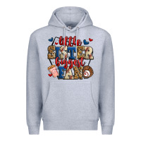 Heather Grey little sister biggest fan baseball Premium Hoodie - Jasminsmagicworld
