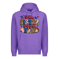 Purple little sister biggest fan baseball Premium Hoodie - Jasminsmagicworld