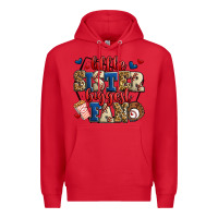 Red little sister biggest fan baseball Premium Hoodie - Jasminsmagicworld