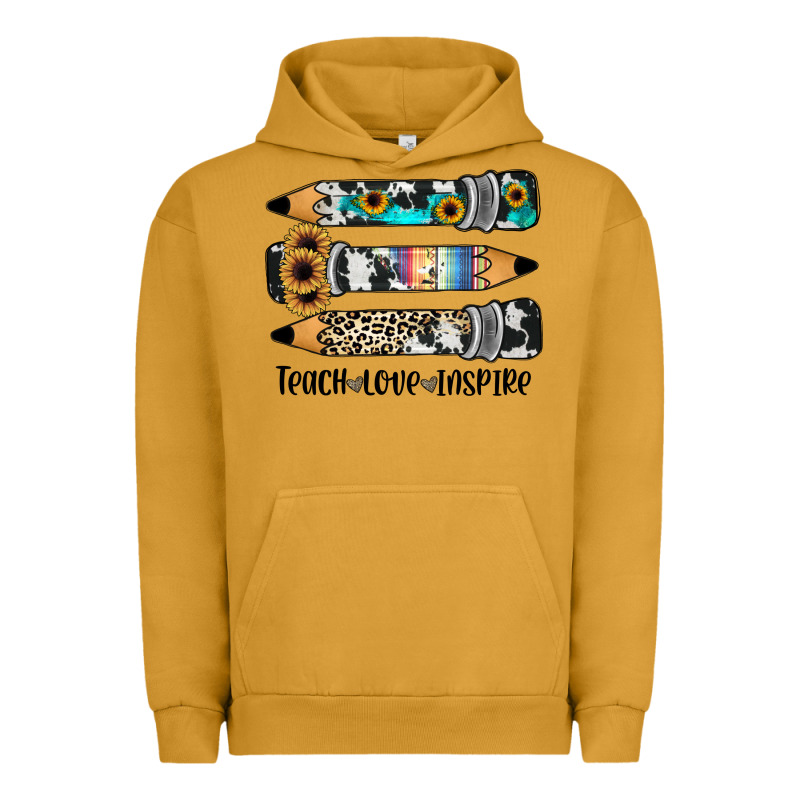 Western Pencils Teach Love Inspire Urban Hoodie by JahusDesignShop | Teevron