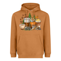 Meerkat coffee cups tiger with coffee beans Heavyweight Hoodie - texasbilliewilder