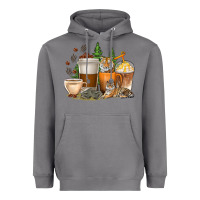 Storm coffee cups tiger with coffee beans Heavyweight Hoodie - texasbilliewilder