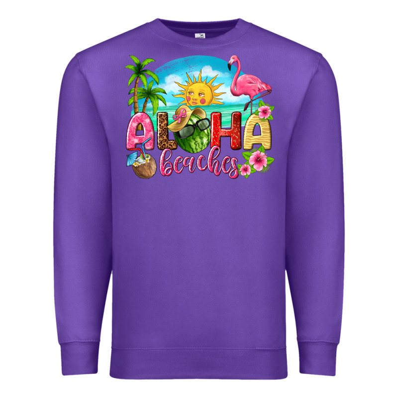 Aloha Beaches Premium Sweatshirt by texasbilliewilder | Teevron