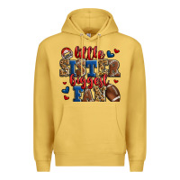 Antique Gold little sister biggest fan american football Premium Hoodie - Jasminsmagicworld