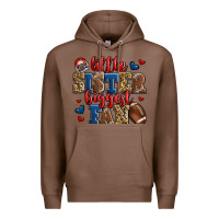 Chestnut little sister biggest fan american football Premium Hoodie - Jasminsmagicworld