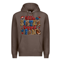 Coffee little sister biggest fan american football Premium Hoodie - Jasminsmagicworld