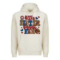 Oatmeal Heather little sister biggest fan american football Premium Hoodie - Jasminsmagicworld