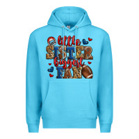 Ocean Blue little sister biggest fan american football Premium Hoodie - Jasminsmagicworld