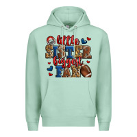 Seafoam little sister biggest fan american football Premium Hoodie - Jasminsmagicworld