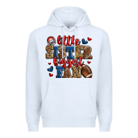 White little sister biggest fan american football Premium Hoodie - Jasminsmagicworld