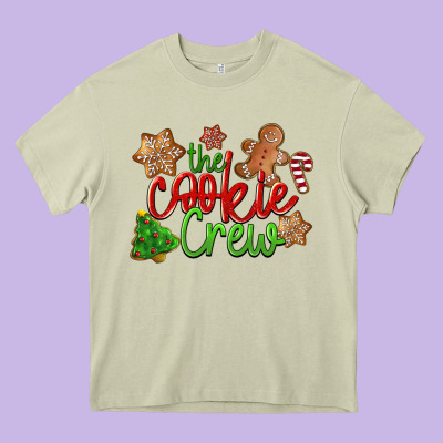 The Cookie Crew Christmas Heavy Core Tee Designed By Lillyallendesigns