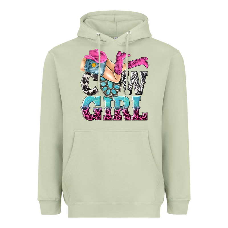 Cow Girl Heavyweight Hoodie by texasbilliewilder | Teevron