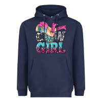 Navy cow girl Heavyweight Hoodie - texasbilliewilder