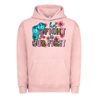 Pigment Salmon her fighting is our fight Urban Hoodie - AdoDesignShop