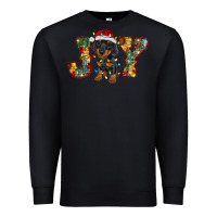 Black dachshund puppy christmas joy Premium Sweatshirt - RanaPortraitStore