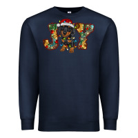 Navy dachshund puppy christmas joy Premium Sweatshirt - RanaPortraitStore